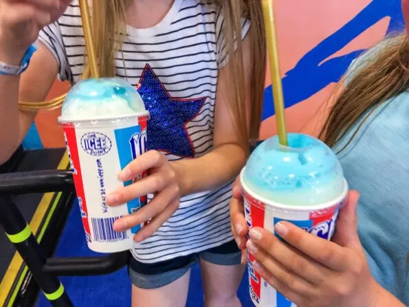 Sky Zone trampoline park in San Diego has refreshments to enjoy between jumping.
