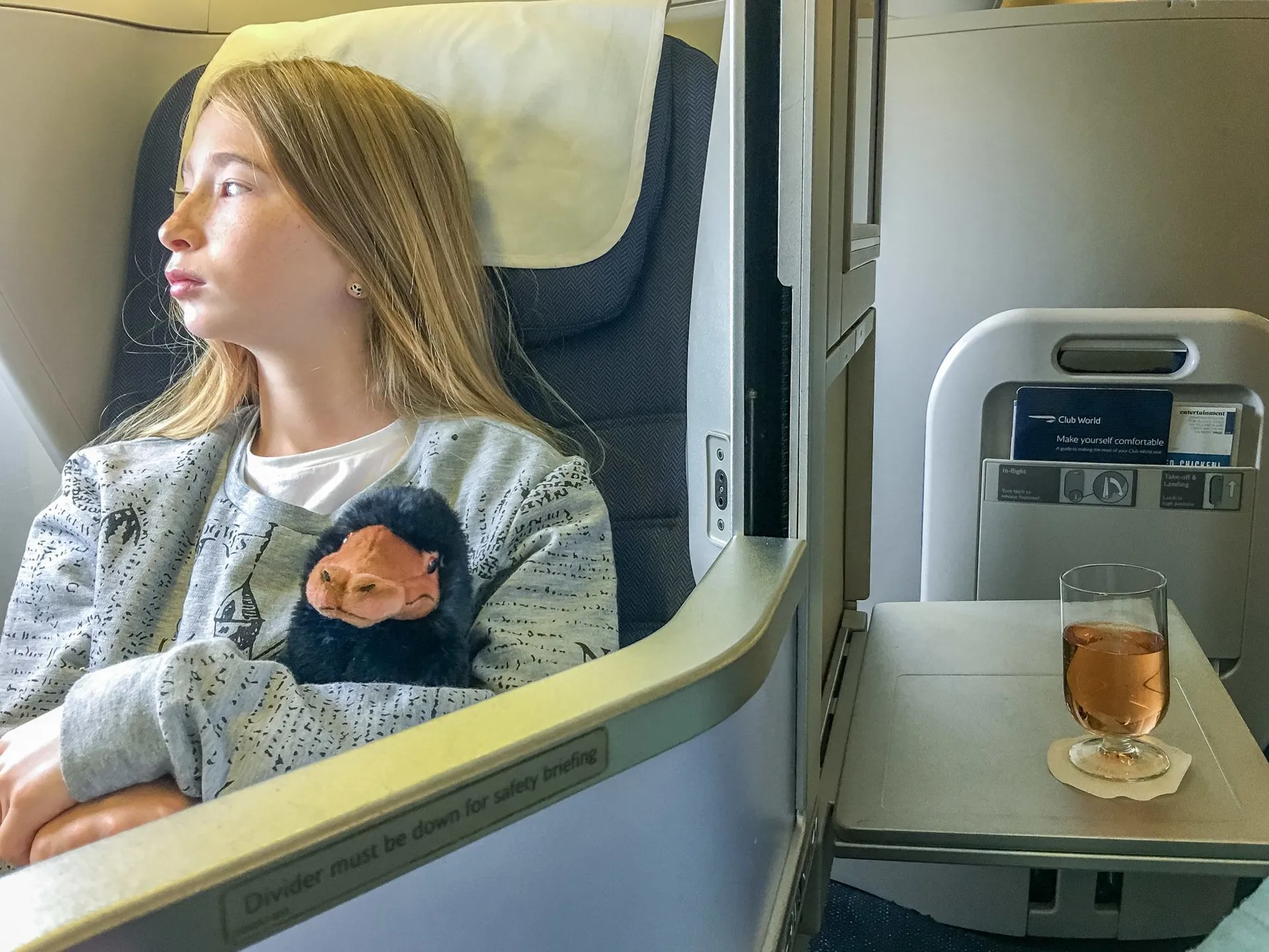 British Airways flight from London Heathrow Airport to San Diego.