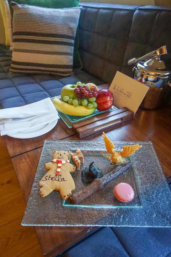 A Harry Potter welcome amenity at Brown's Hotel in London.