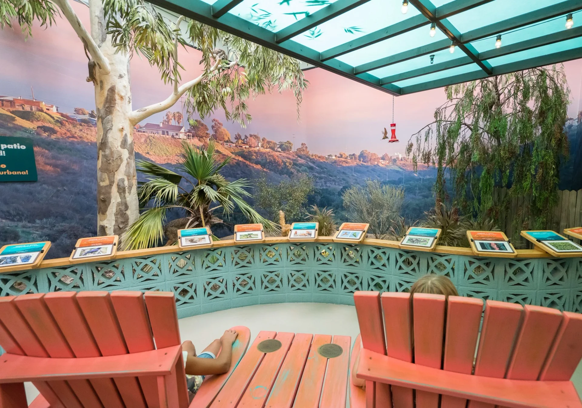 An interactive exhibit at theNAT that identifies which animals are native to San Diego and which aren't.