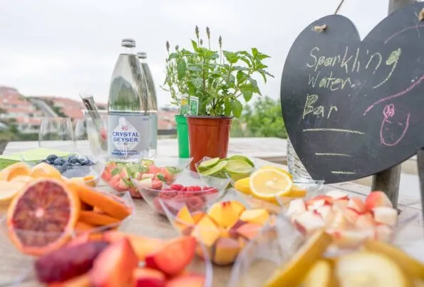How to make a sparkling water bar for your next party.
