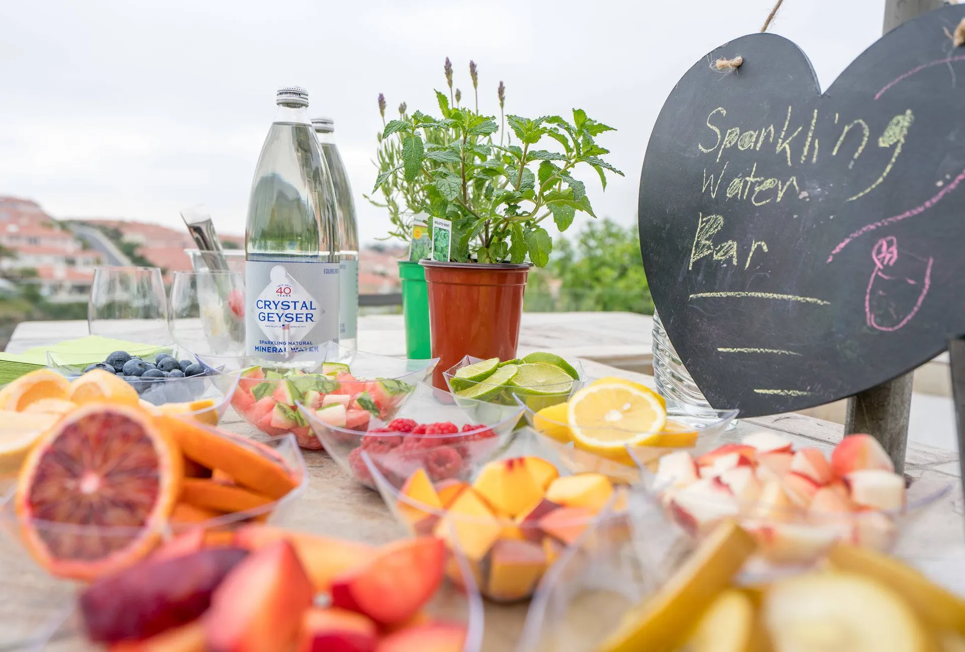 How to make a sparkling water bar for your next party.