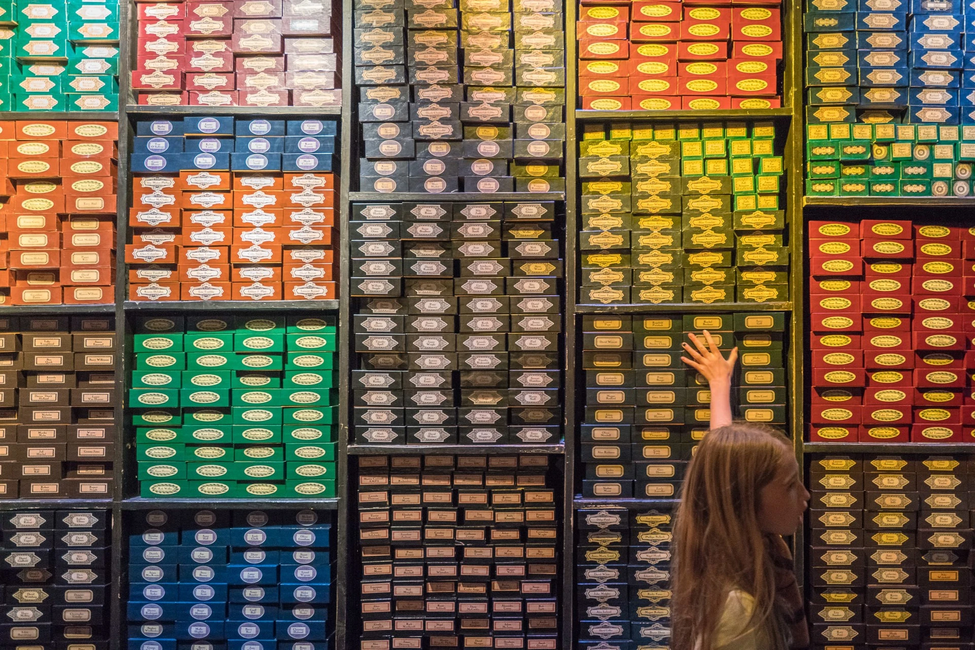 Harry Potter wands at Ollivander's at Warner Bros. Studio Tour London.