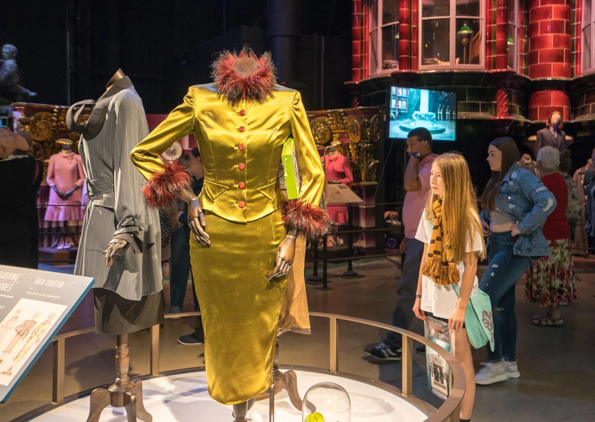 Rita Skeeter's elaborate costumes at Warner Bros. Studio Tour London.