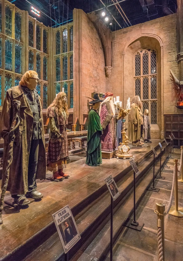 The temporary Wizarding Wardrobe exhibit at Warner Bros. Studios Tour London