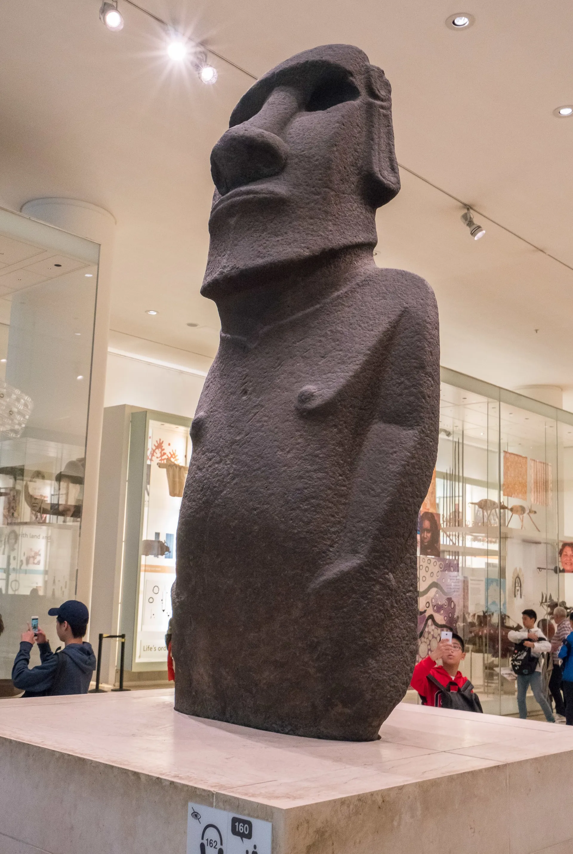 Kids love Hoa Hakananai'a (Easter Island moai) at the British Museum in London.