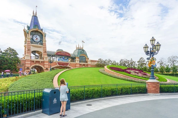 The entrance to Shanghai Disneyland in China.