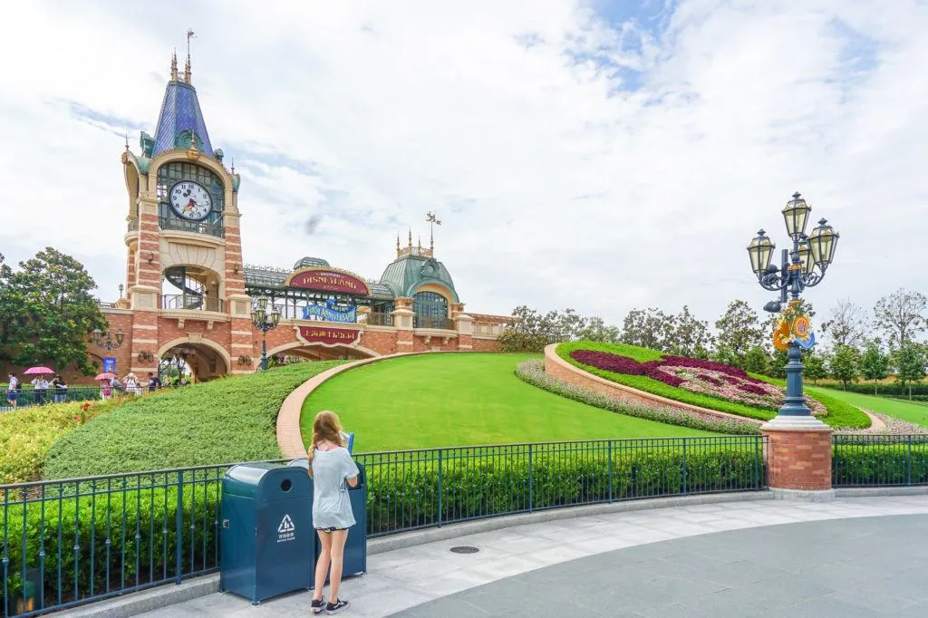 The entrance to Shanghai Disneyland in China.