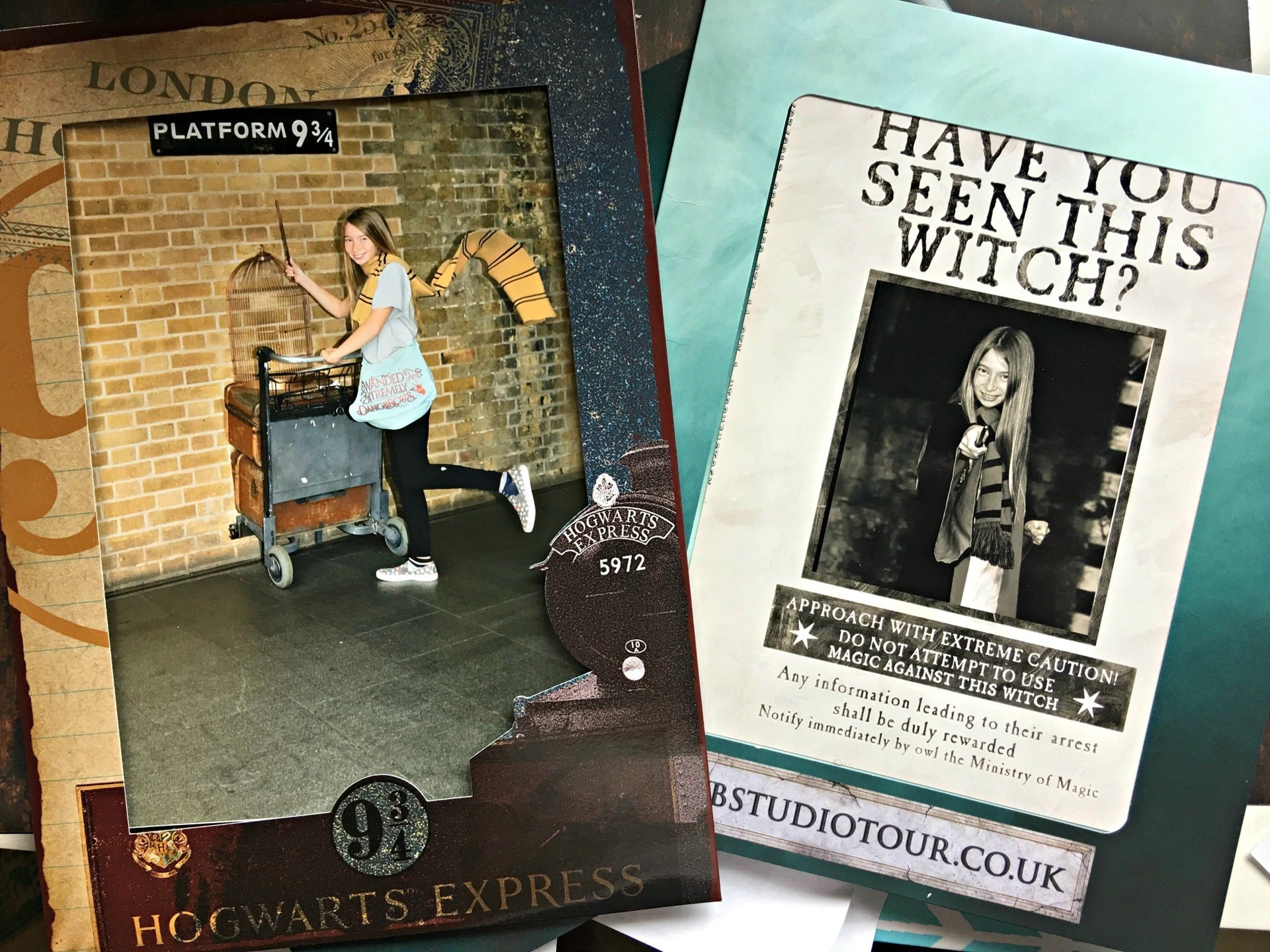 Souvenir photos from a Harry Potter London vacation.