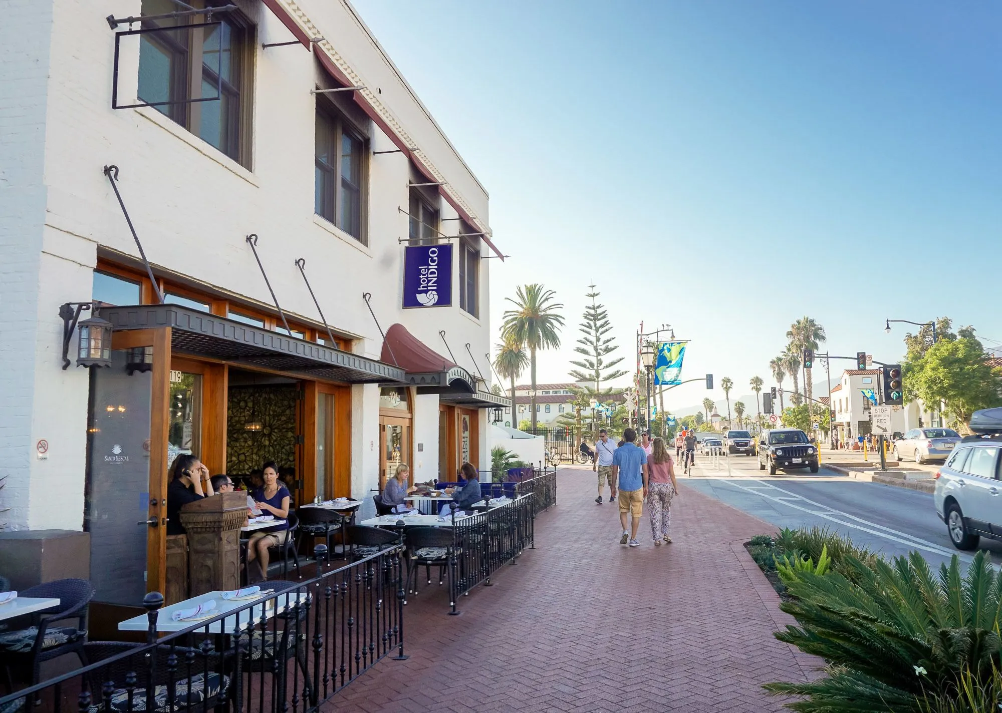 Hotel Indigo Santa Barbara is one block from the beach.
