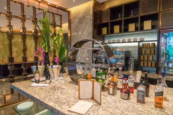 Club Lounge cocktail hour at Mandarin Oriental Pudong, Shanghai was my favorite time of day!