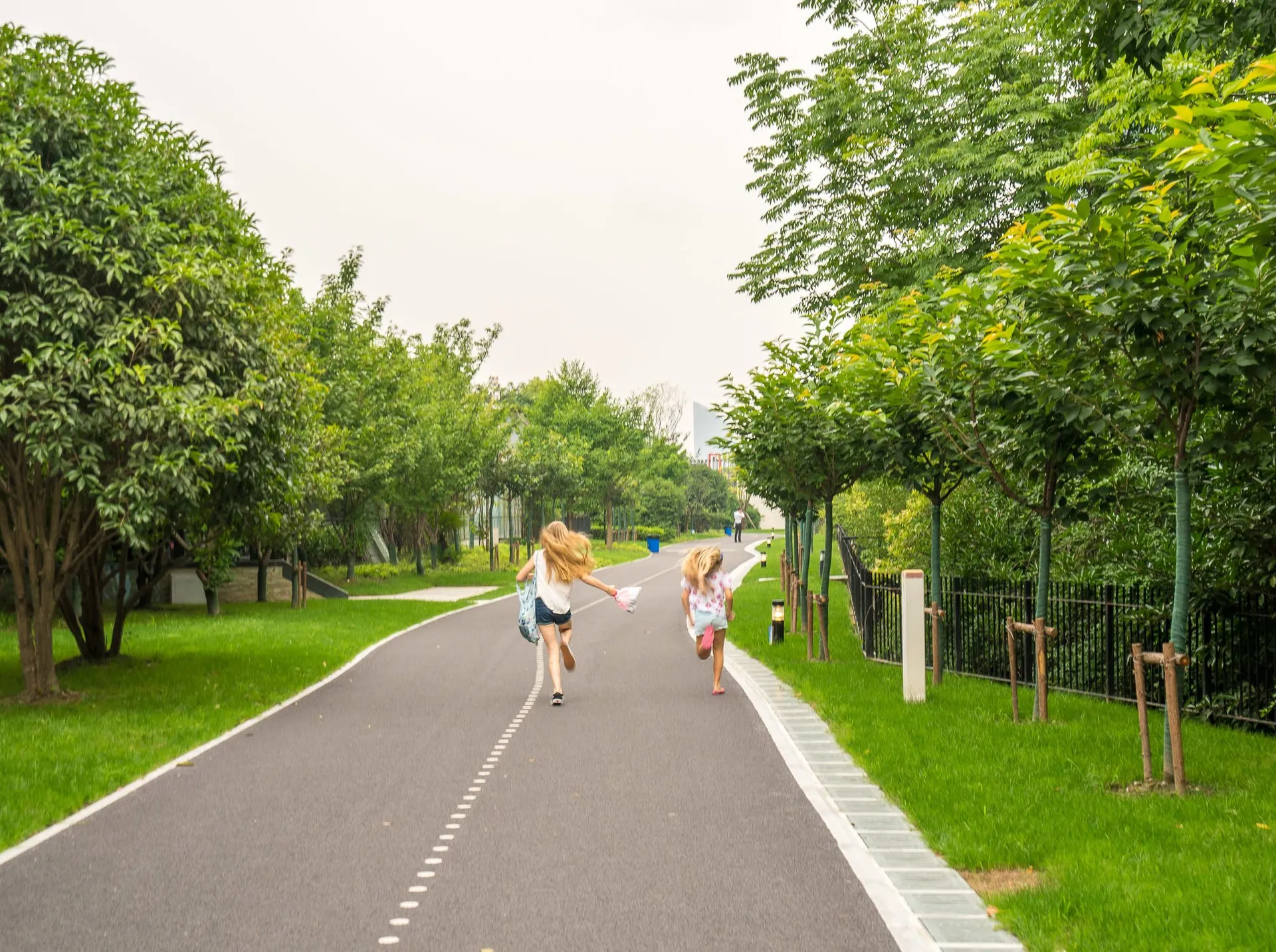 A nice jogging/biking path along the Huangpu River in Shanghai.