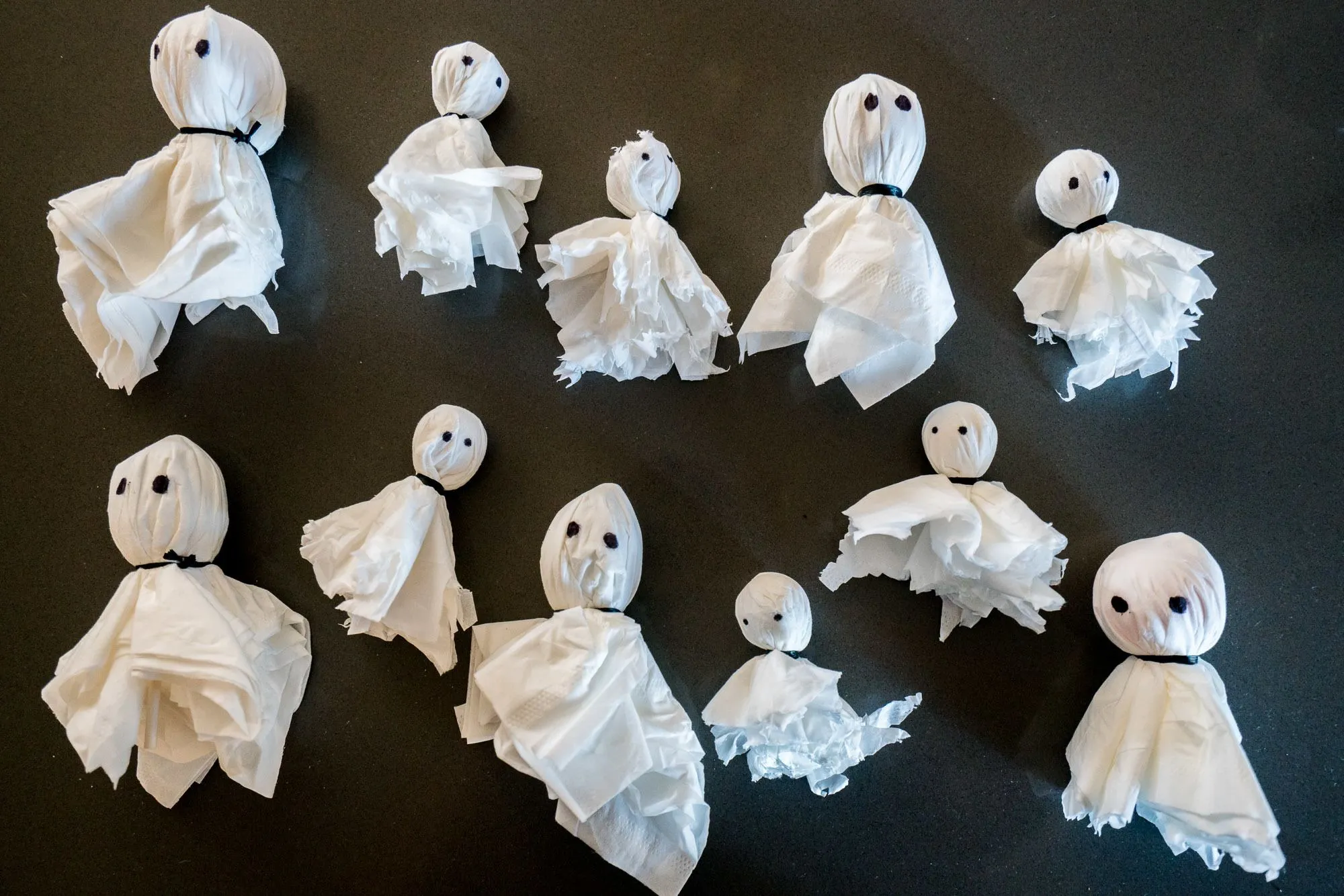 Wrap toys and lollipops up like little ghosts. Place them around the house or backyard and let the kids hunt for them.
