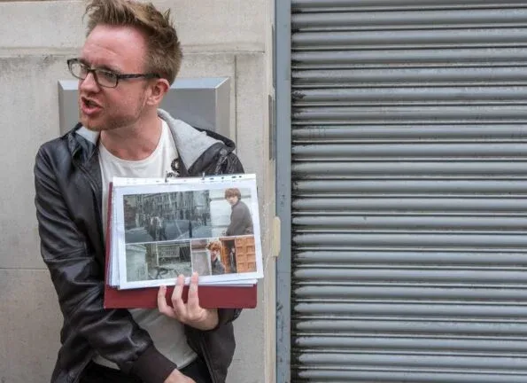 Our guide shows us how this door was used as the entrance to the Ministry of Magic.