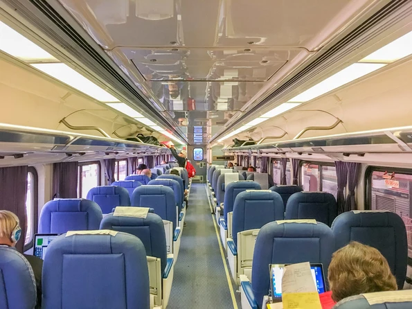 Amtrak business class on the Pacific Surfliner train is worth the upgrade. See why.