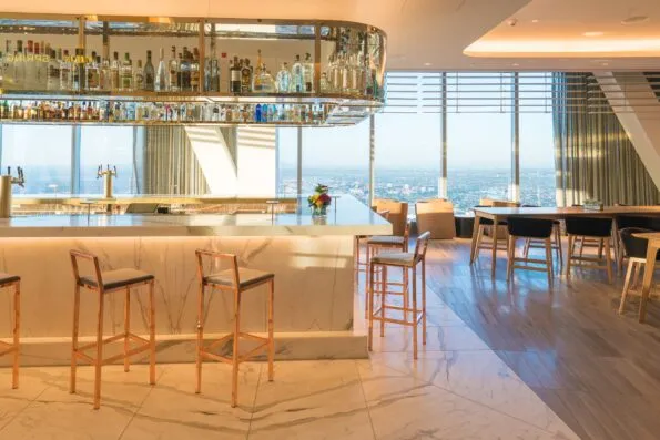 The lobby bar at InterContinental Los Angeles Downtown.