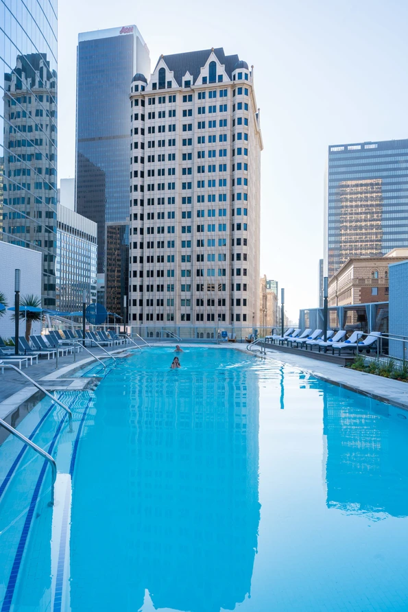 The pool at InterContinental Los Angeles Downtown.