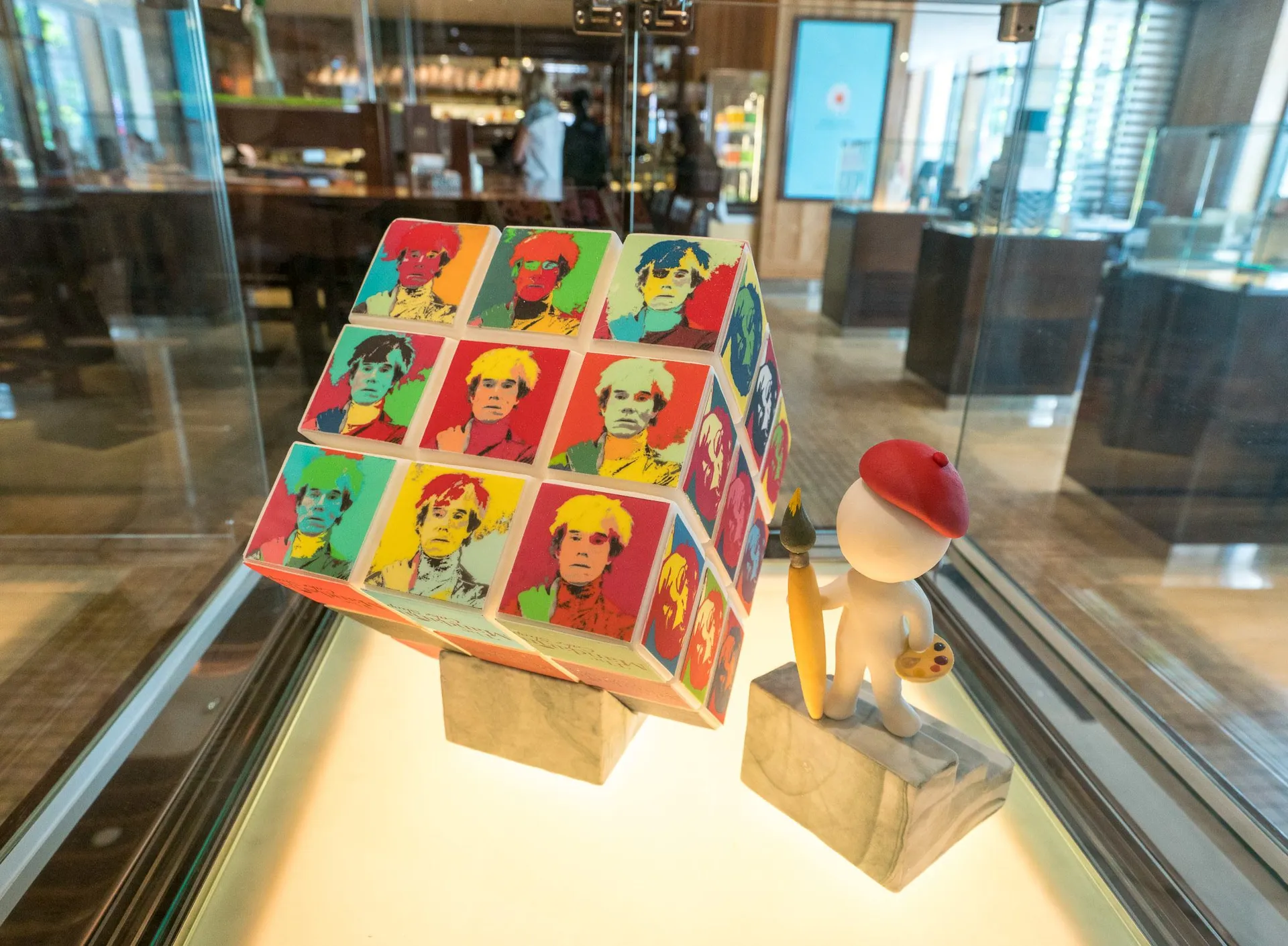 An Andy Warhol cake on display at The Cake Shop inside Mandarin Oriental, Hong Kong