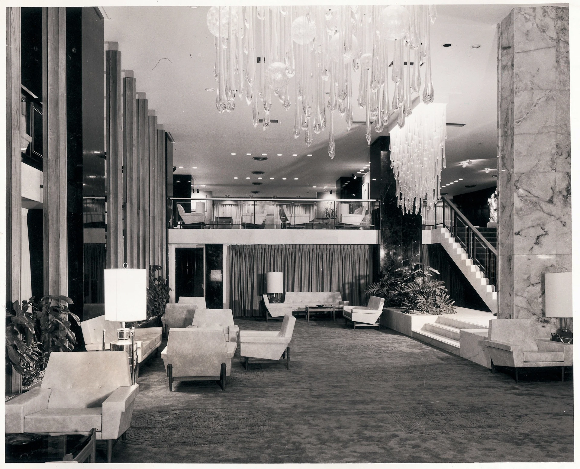 The Mandarin Oriental, Hong Kong lobby as it was in the 1960s.