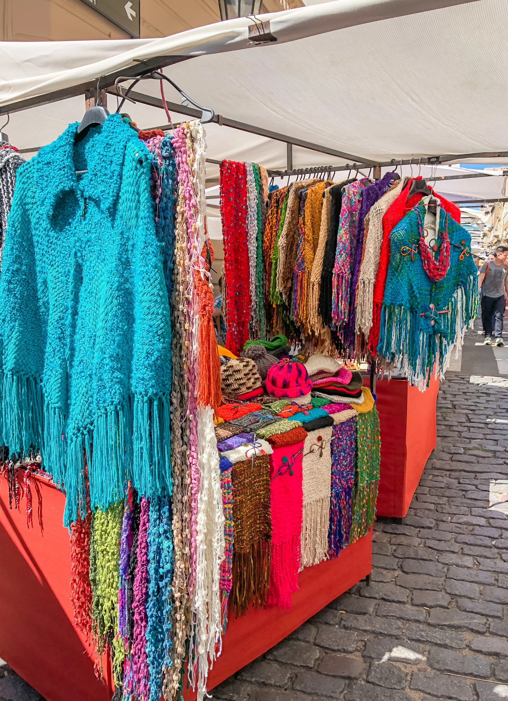 Hand-knit sweaters at the San Telmo Fair in Buenos Aires.