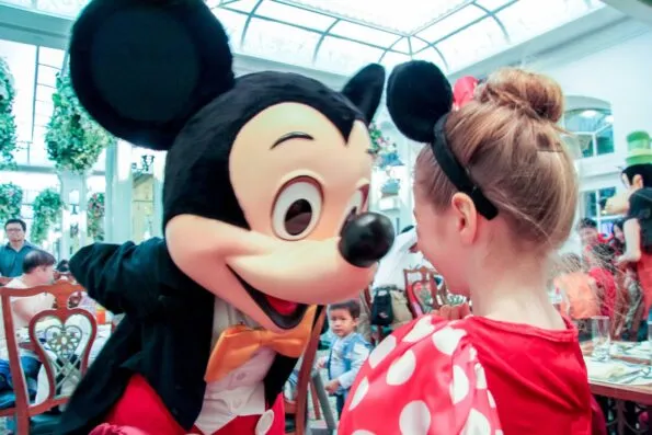 When it's raining in Hong Kong, make reservations for character dining at a Hong Kong Disneyland Hotel.