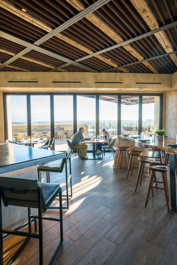 The rooftop restaurant at Hotel Chaco in Albuquerque.