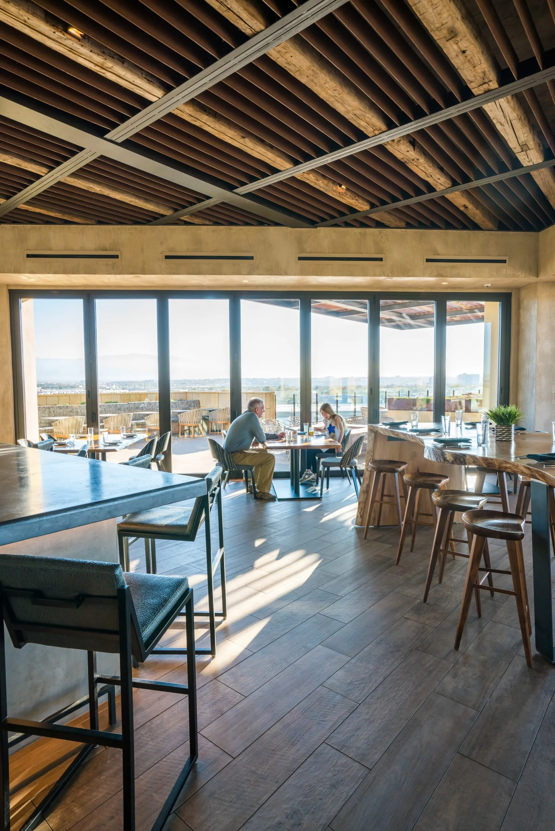 The rooftop restaurant at Hotel Chaco in Albuquerque.