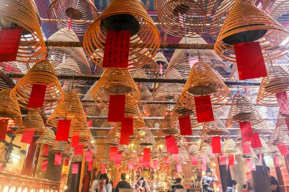 Man Mo Temple in Hong Kong is a lovely break from shopping on Hollywood Road.