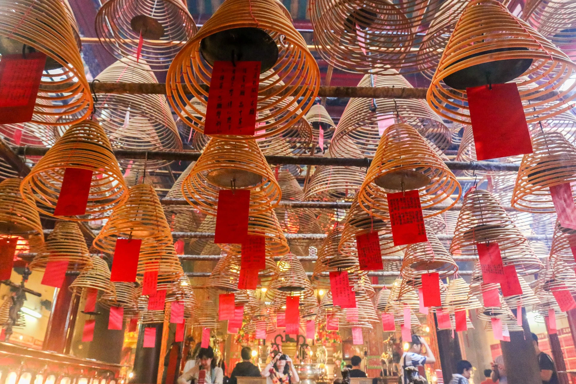 Man Mo Temple in Hong Kong is a lovely break from shopping on Hollywood Road.