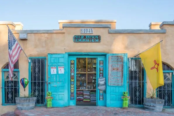 A general storefront in Old Town Albuquerque.