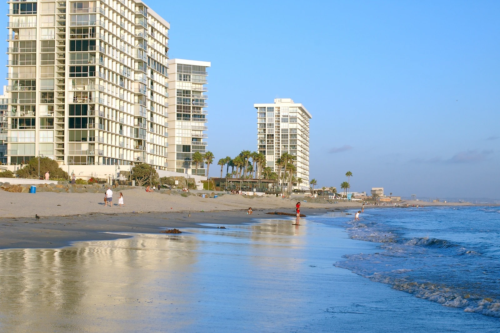 Coronado Shores Beach or South Beach, just south of the Hotel Del Coronado.
