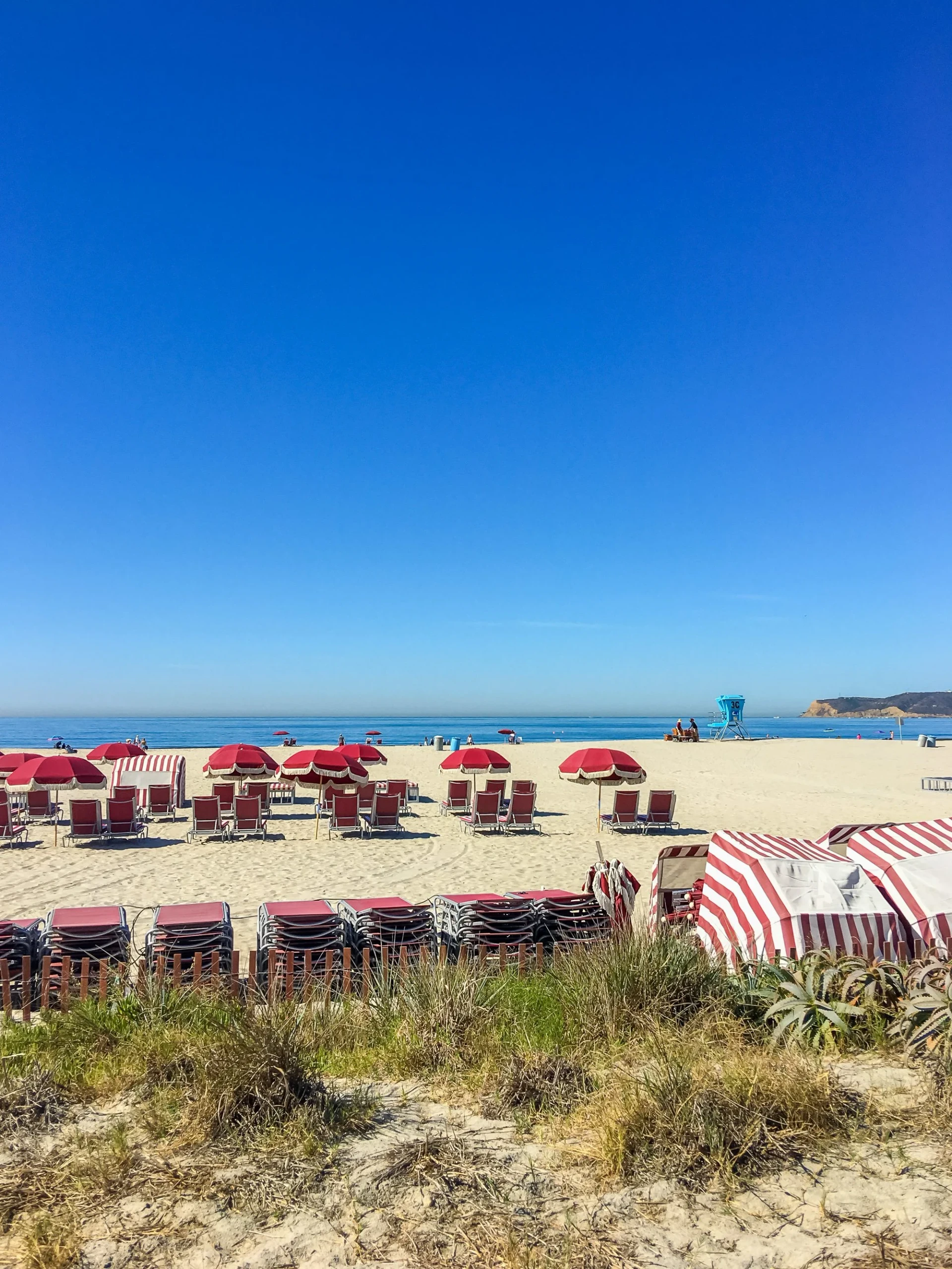 The best Coronado beach is in front of the Hotel Del Coronado.