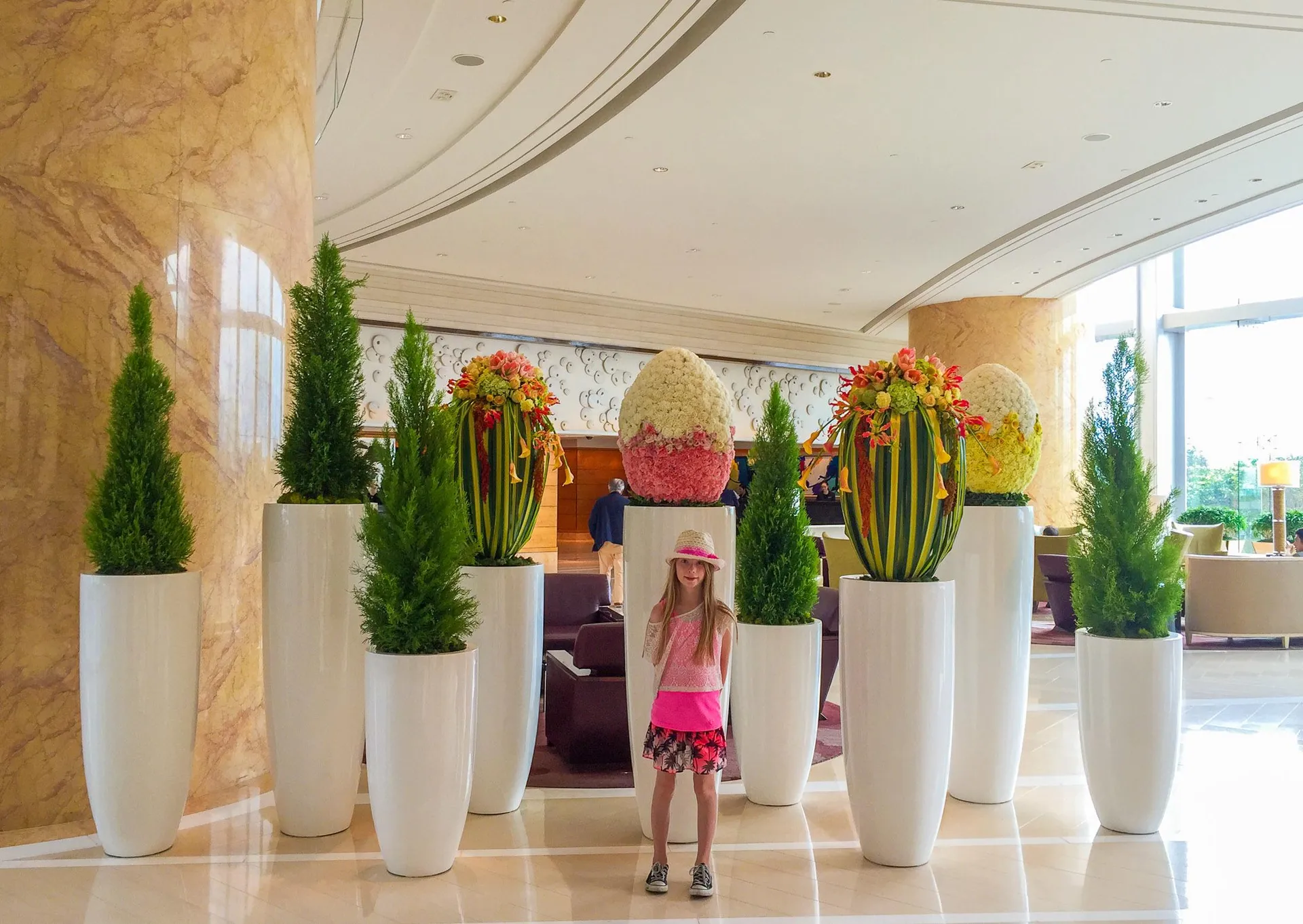 Easter flowers at Four Seasons Hotel Hong Kong.