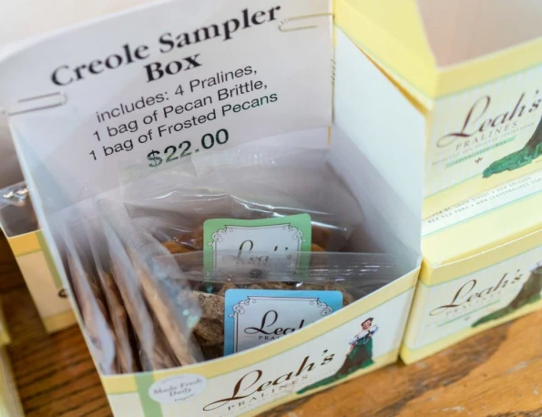 A box of individually wrapped pralines.