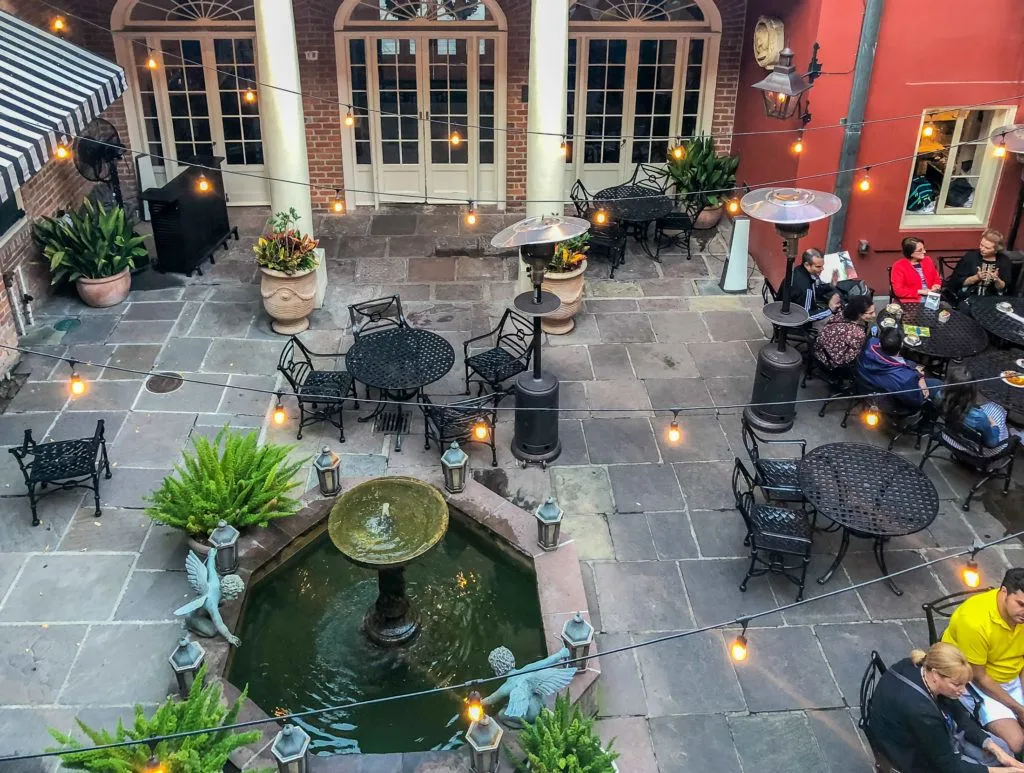 The patio at Tableau, a popular New Orleans restaurant.