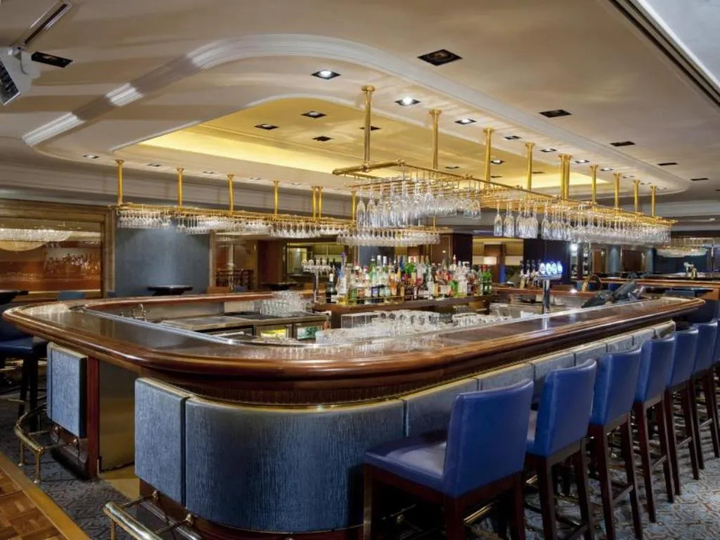 The bar at Holiday Inn Golden Mile, a four-star Hong Kong hotel.