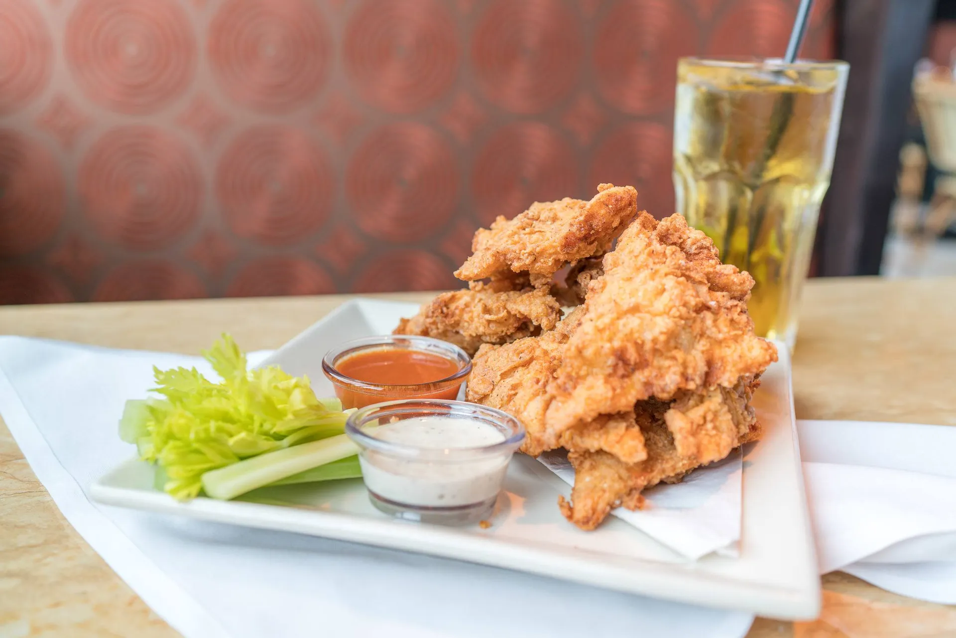 Buffalo Blasts have chicken, cheese and buffalo sauce inside the wrapper. Then, they're fried!