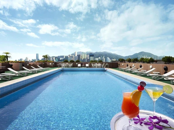 The pool at New World Millennium Hotel Hong Kong.
