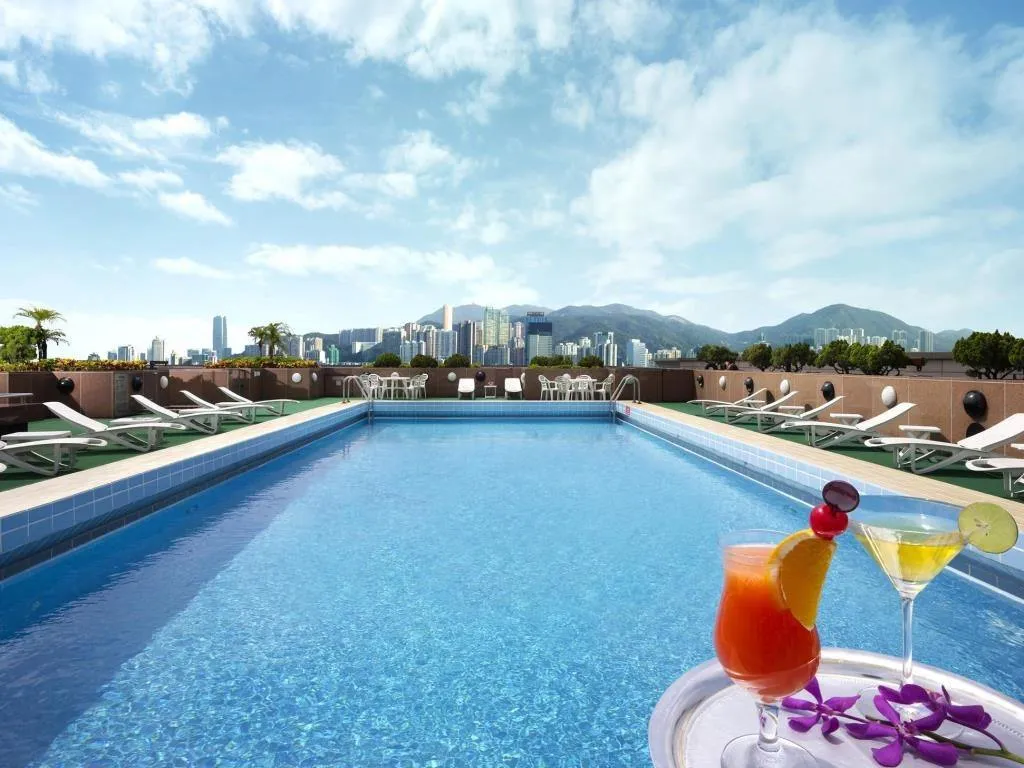 The pool at New World Millennium Hotel Hong Kong.