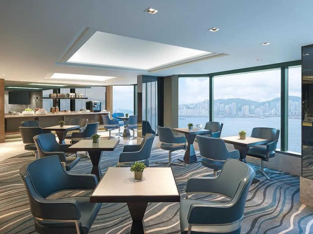 Club Lounge at New World Millennium Hong Kong hotel.