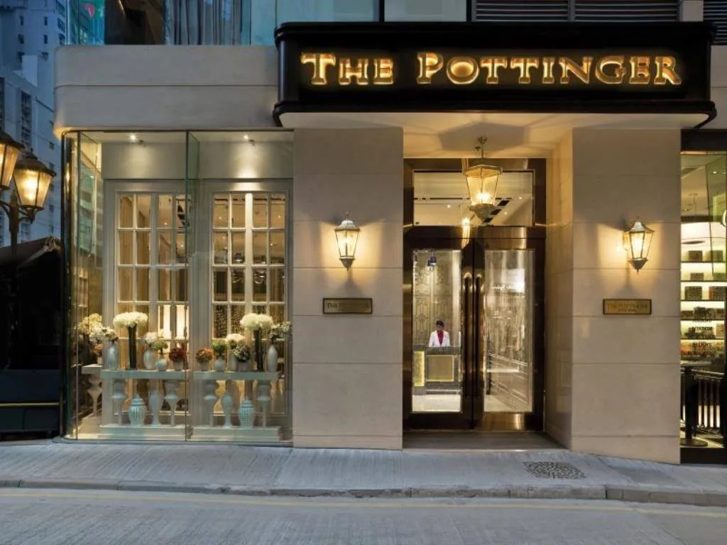 The exterior of The Pottinger, a boutique Hong Kong hotel.