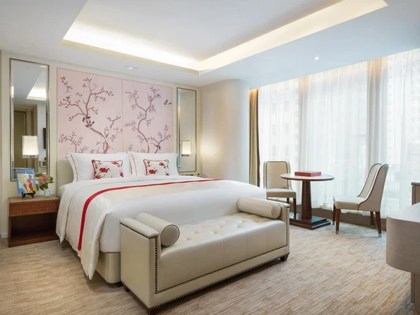 A room at The Pottinger, a Hong Kong boutique hotel in Central.