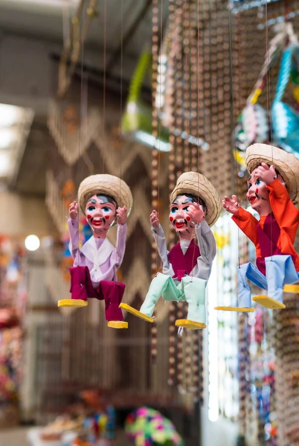 Marionettes at La Ciudadela Market in Mexico City