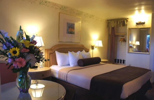 King room interior at Best Western Cabrillo Garden Inn in San Diego.