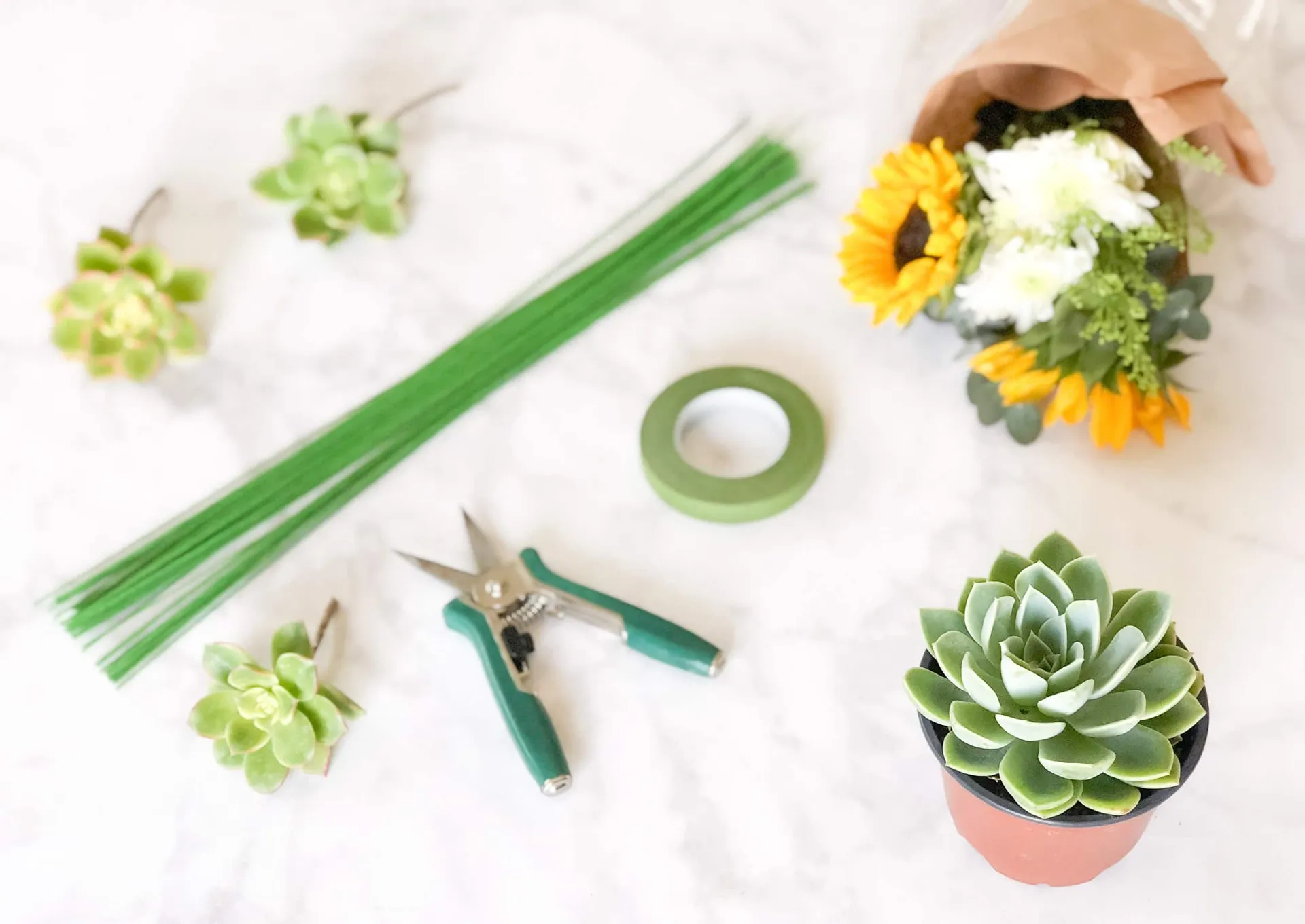 How to make a succulent bouquet
