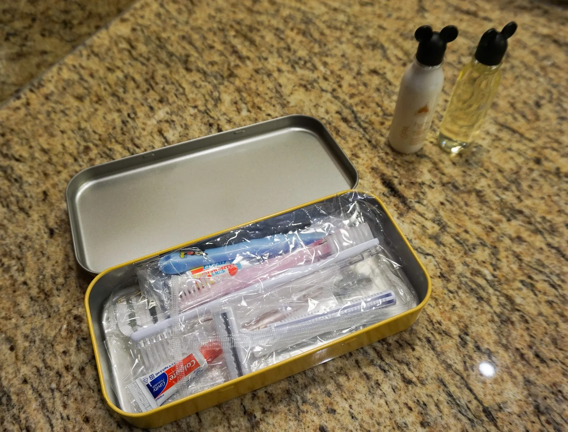In-room amenities at Disney Explorers Lodge at Hong Kong Disneyland