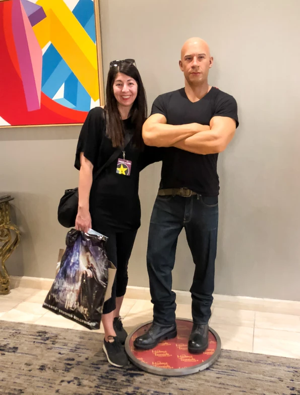 Hilton Universal City- Vin Diesel wax figure