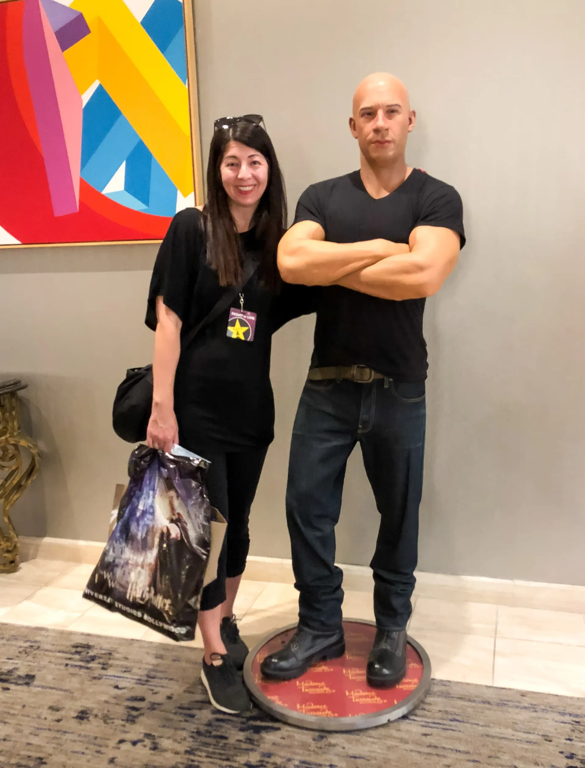 Hilton Universal City- Vin Diesel wax figure