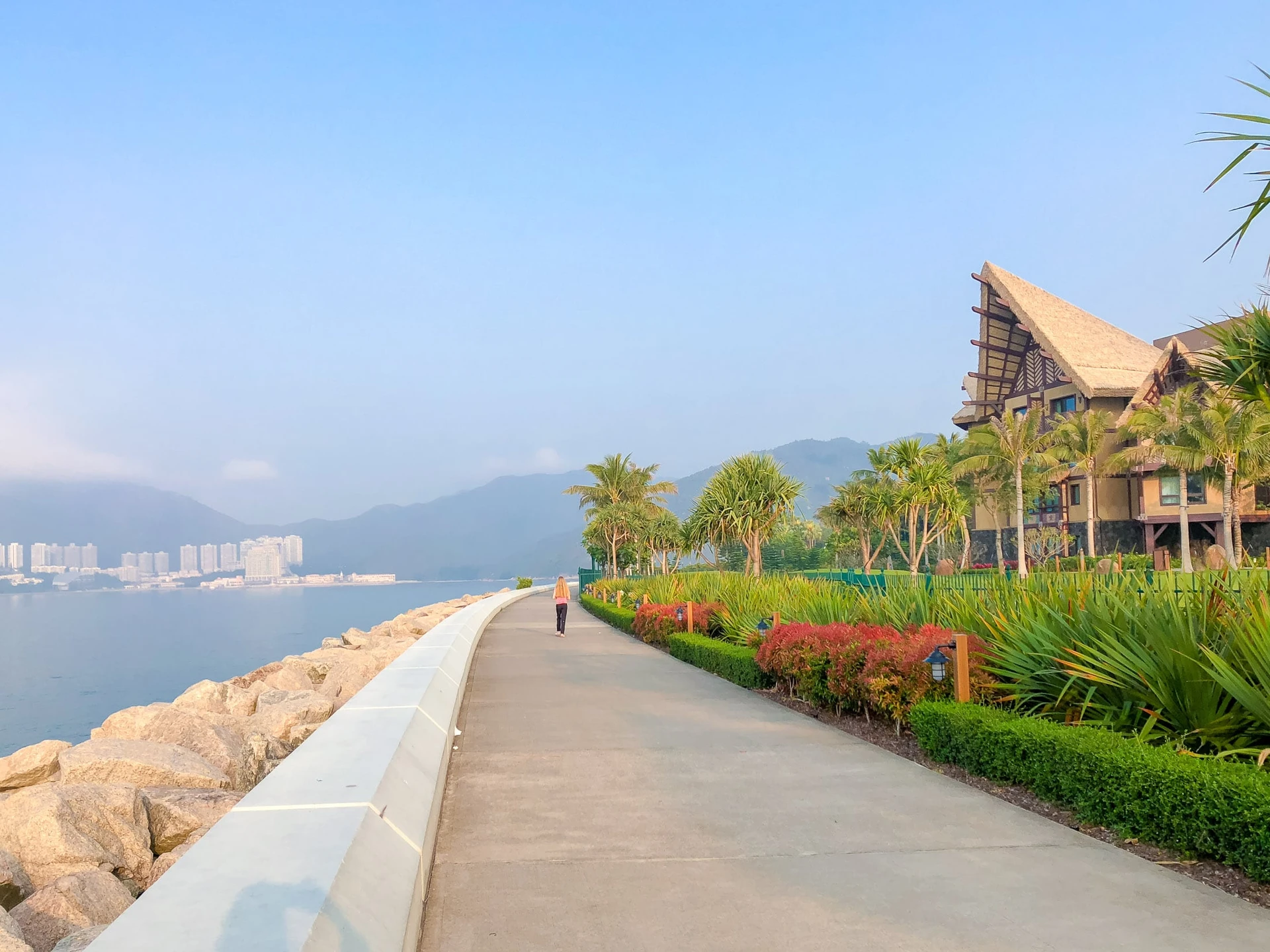 The Waterfront between Hong Kong Disneyland hotels, park and pier