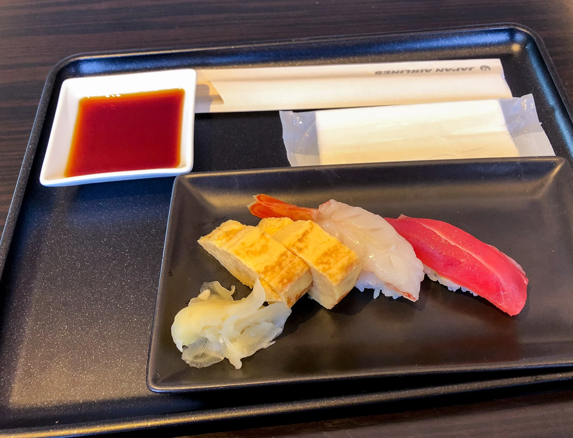 Sushi Bar at Japan Airlines First Class Lounge in Tokyo